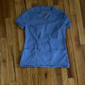 Jaanuu Women's Relaxed 3-Pocket Scrub Top - Ceil Blue